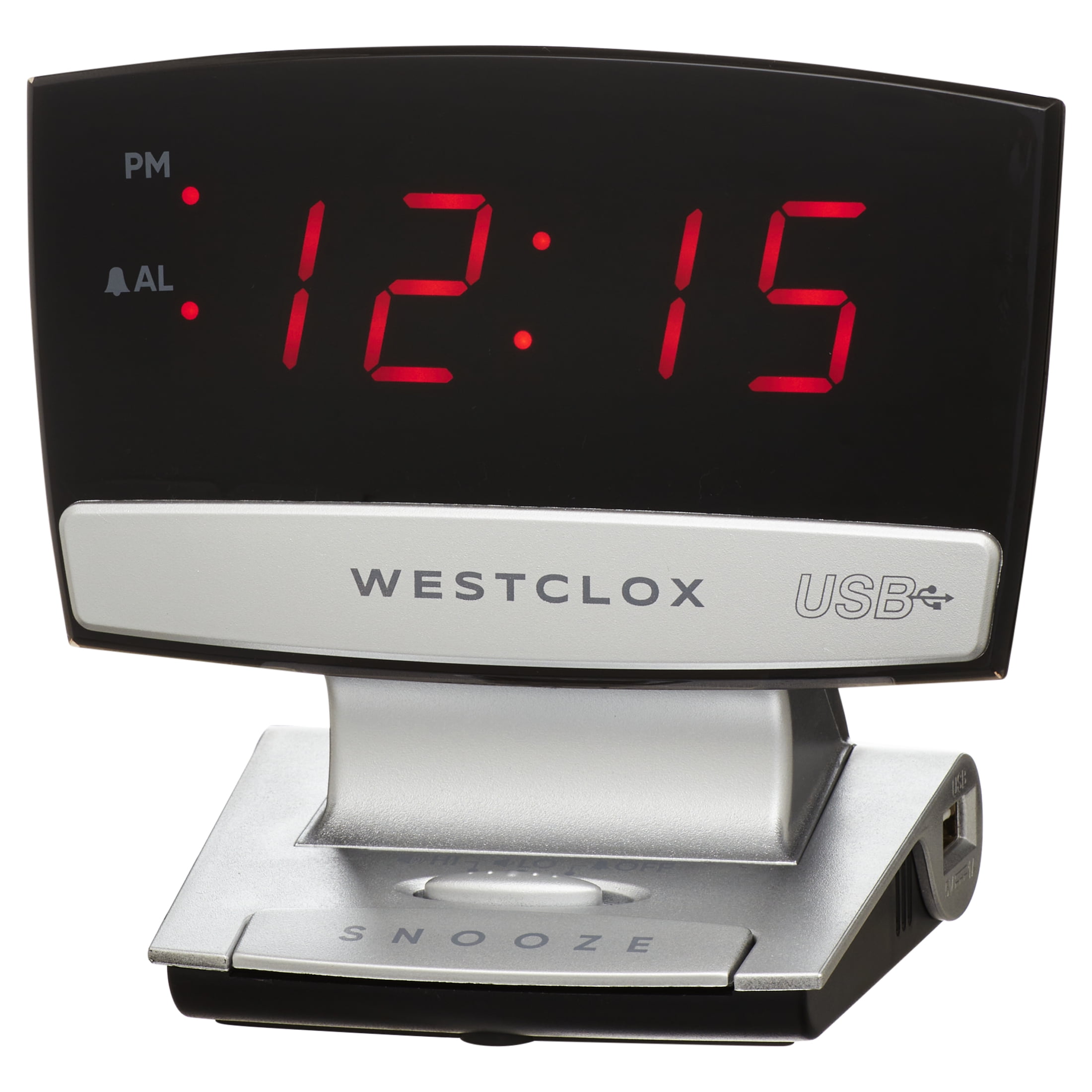 Walmart YMMV: Westclox Digital Alarm Clock with 1A USB Charging Port $3.42 + Free Ship with Walmart+