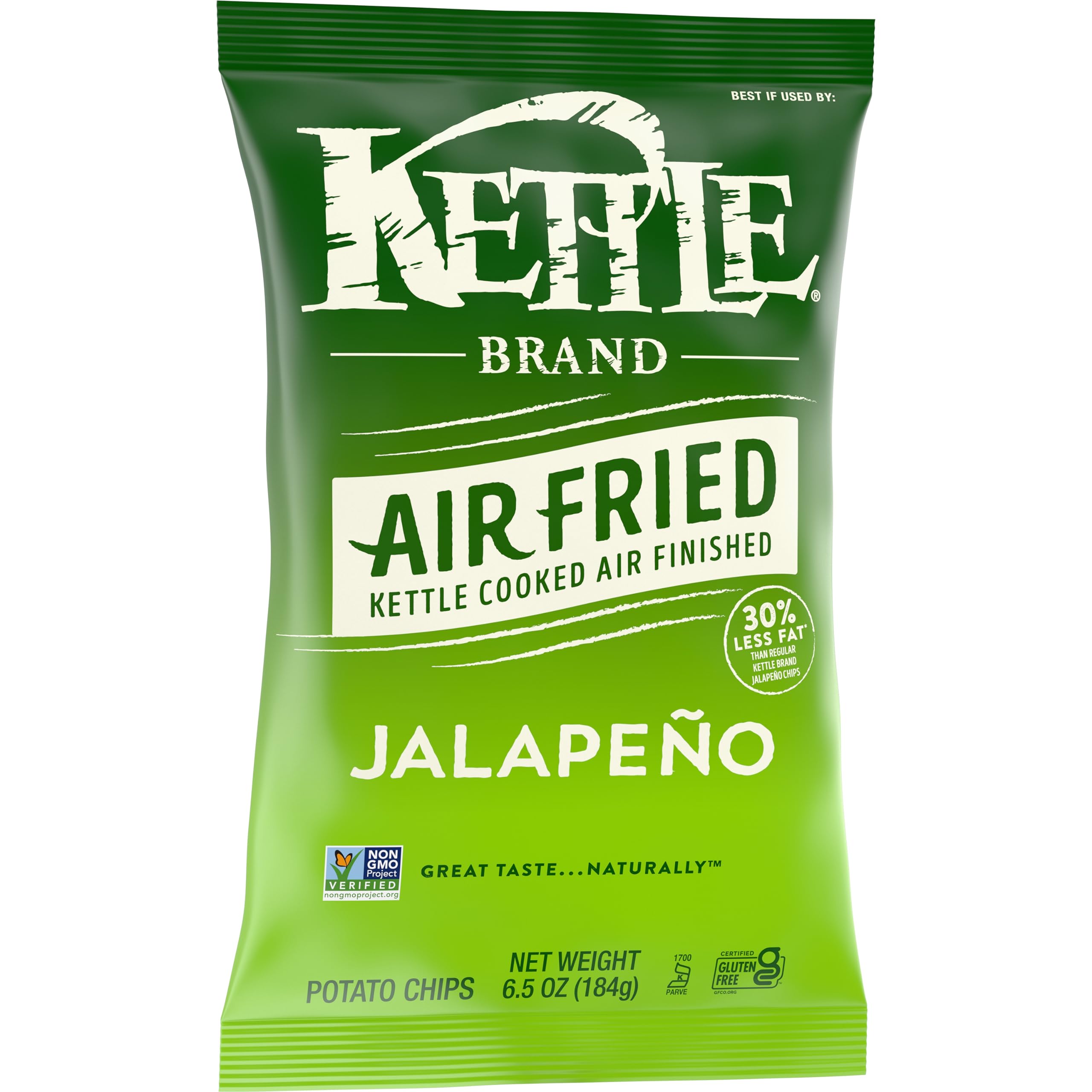 6.5oz Kettle Brand Air Fried Potato Chips (Jalapeño or Himalayan Salt) $1.67
