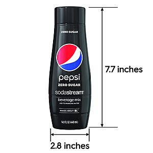 Prime Members: 4-Pack 14.9oz SodaStream Pepsi Zero Sugar Beverage Mix  $17.07 w/ S&S