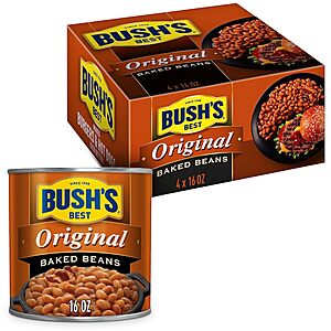 4-Pack 16oz Bush's Best Original Baked Beans $2.30 w/ Subscribe & Save