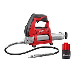 Milwaukee M12 12V Cordless Grease Gun w/ M12 CP High Output 2.5 Ah Battery Pack $109 + Free Shipping