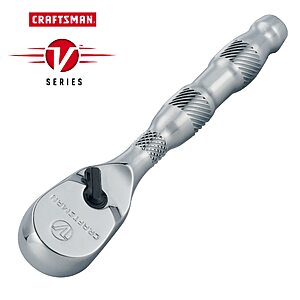 CRAFTSMAN V-SERIES 80-Tooth 1/4" Drive Ratchet $14.98 @ Amazon and Lowe's