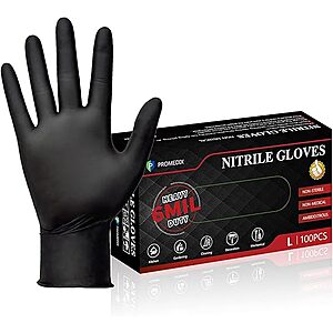 100-Ct PROMEDIX P 6-Mil Heavy Duty Latex-Free Non-Sterile Disposable Nitrile Gloves 