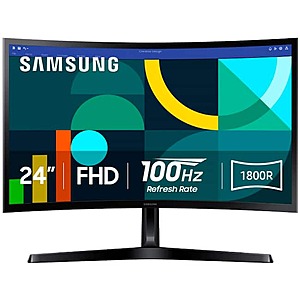 2-Count 24" Samsung S36GD 1080p 100Hz VA 1800R Curved Monitors $150 ($75 each) + Free Shipping