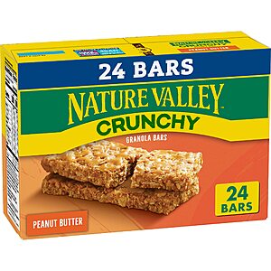 24-Count Nature Valley Crunchy Granola Bars (Peanut Butter) alt=