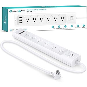 [Prime] $34.99*: Kasa Smart Plug Power Strip w/ 6 Smart Outlets & 3 USB Ports at Amazon