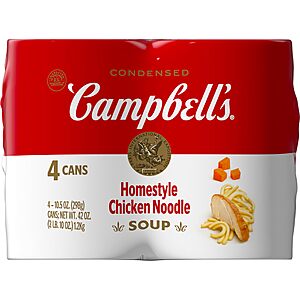 4-Pack 10.5oz Campbell's Condensed Homestyle Chicken Noodle Soup https://static.slickdealscdn.com/attachment/5/1/4/8/2/1/3/300x300/18454225.thumb.85 w/ Subscribe & Save