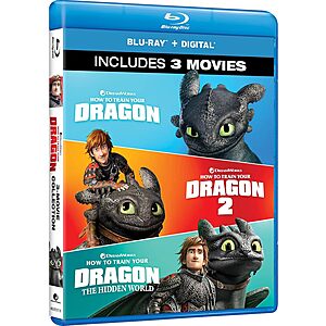 How to Train Your Dragon: 3-Movie Collection (Blu-ray + Digital) $10 
