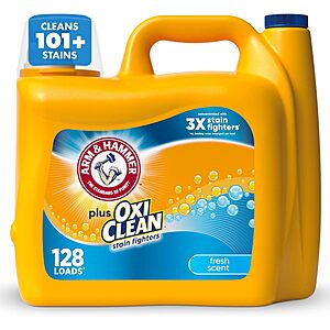 Select Accts: 166.5oz Arm & Hammer Plus OxiClean Liquid Laundry Detergent $9.25 & More w/ Subscribe & Save