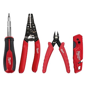 Milwaukee Electrician's Hand Tool Kit (4-Piece) $25