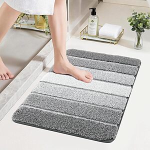24"x17" COSY HOMEER Ultra Soft Absorbent Non-Slip Bath Mat (Grey) $5.85 