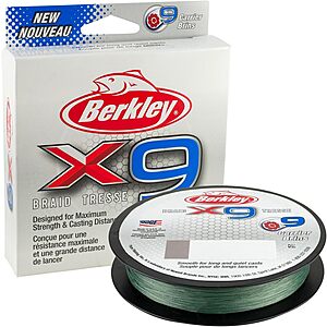 328-Yard Berkley x9 Braid Fishing Line (30lb Test, Low-Vis Green) $13.40 & More