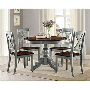Better Homes and Gardens Cambridge Place 42" Pedestal Dining Table, Dark Seafoam + Free Shipping $95.76