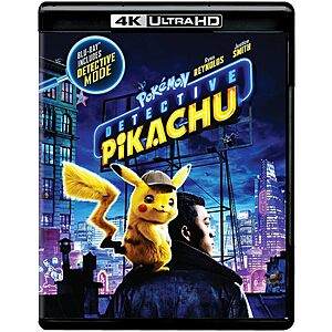Pokemon: Detective Pikachu (4K Blu-Ray)w/ Prime or on