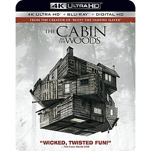 The Cabin in the Woods (4K Ultra HD + Blu-ray + Digital) $11.50