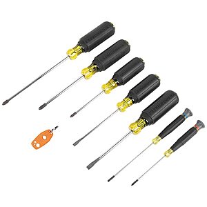8-Pc Klein Tools All-Purpose Screwdriver Set $33 + Free S&H