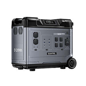 OUKITEL P5000 Pro 5120Wh 3600W LiFePO4 Power Station $1124 + Free S&H