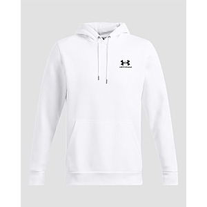 Under Armour Men's UA Icon Fleece Hoodie (SM or XL, White / Black) $21 + Free S&H on
