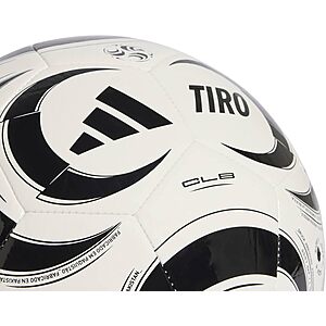 adidas Tiro Club Soccer Ball (Size 5, White/Black) $12.70 or less 