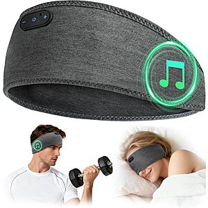 ZHENYEMEI Bamboo Cotton Wireless Bluetooth Sleep Headband Headphones $5