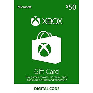 $50 Xbox eGift Card (Digital Delivery) ~$43.05 