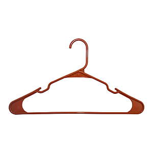 100-Ct Mainstays Plastic Notched Adult Hangers from