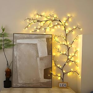 7.5' Probapro Enchanted Willow Vine Fairy Lights (Brown X1)