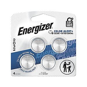 New Woot! Customers: 4-Pk Energizer 2032 3V Lithium Coin Batteries $0.50 + Free S&H w/ Prime