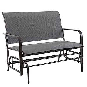 Walsunny 2 Person Outdoor Patio Glider Bench Loveseat (Gray) $65 + Free S&H