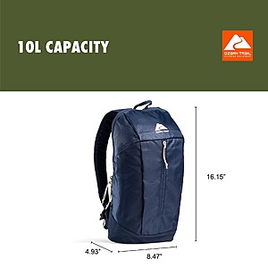 Select Walmart Stores: 10L Ozark Trail Polyester Daypack Backpack (2 Colors) $5