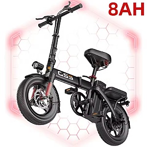 UPlee GS3 14" 48V 500W Folding Electric Bike w/ 8Ah Battery $150.10 + Free S&H