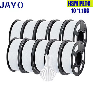 10-Pk 1.1KG JAYO High Speed Matte 1.75mm PETG 3D Printer Filament (Various) from $76.75 + Free S&H