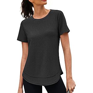 3rd hill Women's Short Sleeve Crewneck Workout Top (Various) from