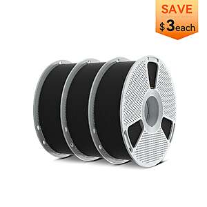 3-Pk 1KG SUNLU Nylon-6 Carbon Fiber (PA6-CF) 3D Printer Filament (Black) $49 + Free S&H