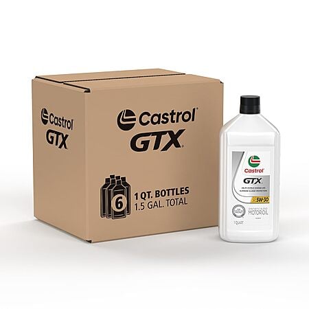 6-Pack 1-Quart Castrol GTX 5W-30 Synthetic Blend Motor Oil $16.17 w/ Subscribe & Save