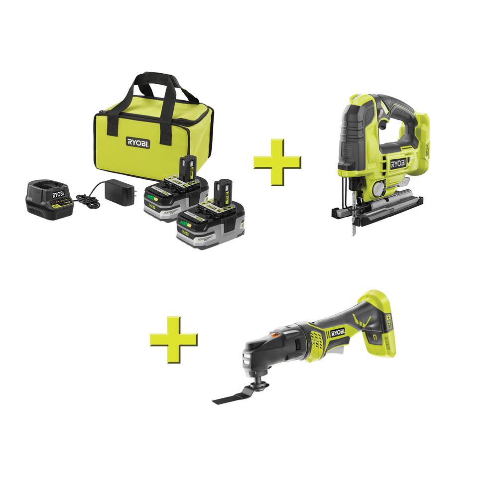 2 Pack Ryobi 18 Volt One Lithium Hp 3 0 Ah Batteries 2 Bonus
