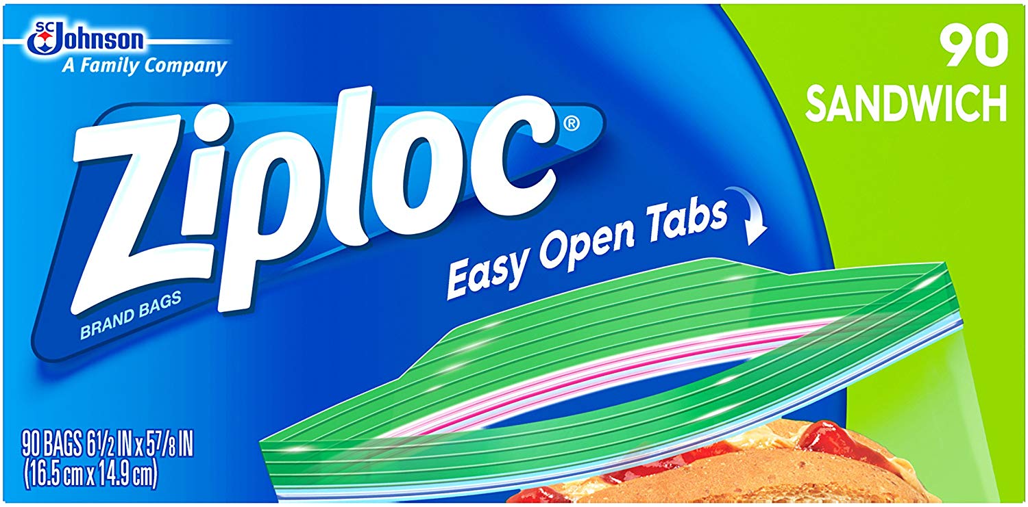 90-Count Ziploc Sandwich Bags $2.12 + Free Prime Shipping