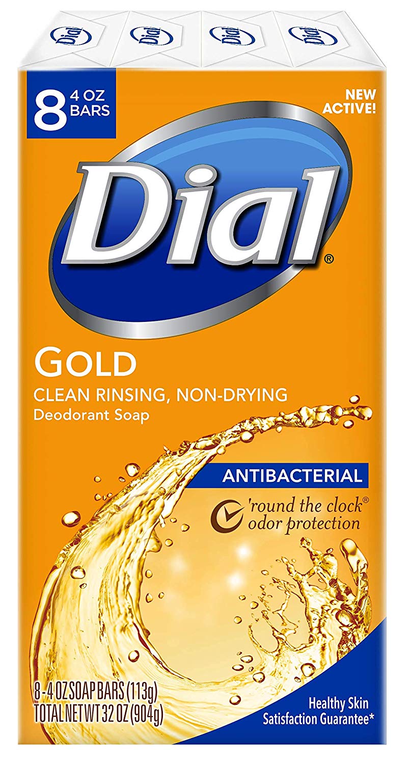 8-Pack 4oz. Dial Gold Antibacterial Bar Soap $2