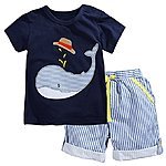 Fiream Little Boys' Cotton Clothing Short Baby Sets from $6.99 to $7.99 Free Shipping for Prime
