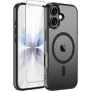 GROZHJAL iPhone 17 Magnetic MagSafe Case w/ Screen Protector (Black) $3.25 