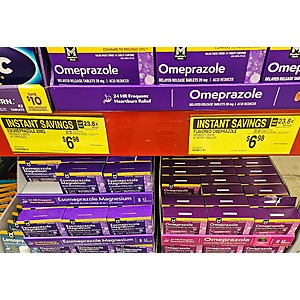 Sam's Club In Store 42 ct. Omeprazole (Prilosec) or Esomeprazole (Nexium) $  6.98