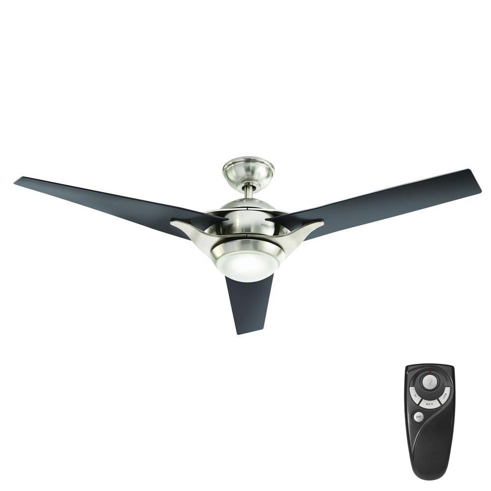 Home Decorators Collection Simpkins 56 In Led Indoor Brushed Nickel Ceiling Fan With Light Kit And Remote Control 146 88