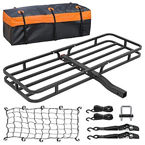 53" x 19" WEIZE Hitch Mount Cargo Carrier Basket w/ Waterproof Bag & Net/Straps $100 + Free S&H