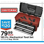 Mills Fleet Farm Black Friday: Craftsman 185 Pc. Mechanical Tool Set for $79.99
