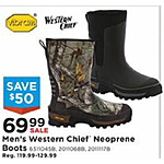 Mills Fleet Farm Black Friday: Western Chief Men's Neoprene Boots, Select Styles for $69.99