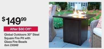 Bjs Wholesale Black Friday Global Outdoors 30 Steel Square Fire