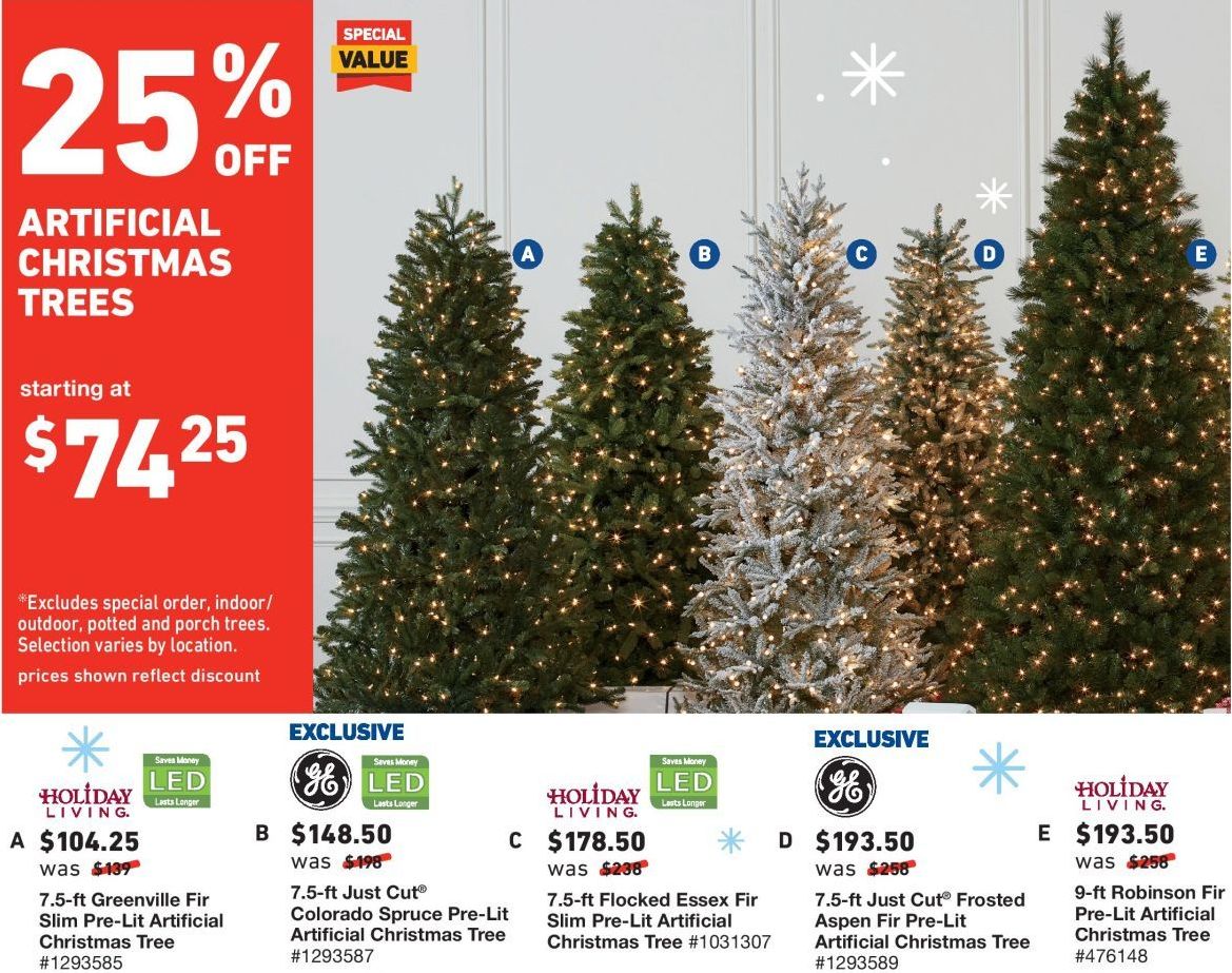 Lowe S Black Friday 7 5 Ft Holiday Living Pre Lit Greenville Fir