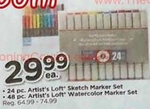 Michaels Black Friday Artists Loft 24 Pc Sketch Marker