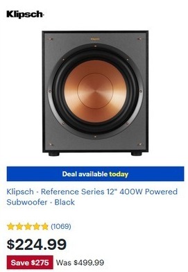best buy klipsch subwoofer