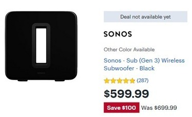 Best Buy Black Friday Sonos Move Smart Portable Wi Fi And Bluetooth Speaker With Alexa And Google Assistant For 599 99